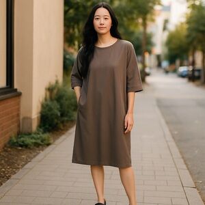 Black Crane tunic dress